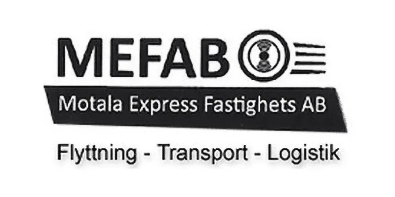 Logotyp från flyttfirman Motala Express Fastighets AB (MEFAB).