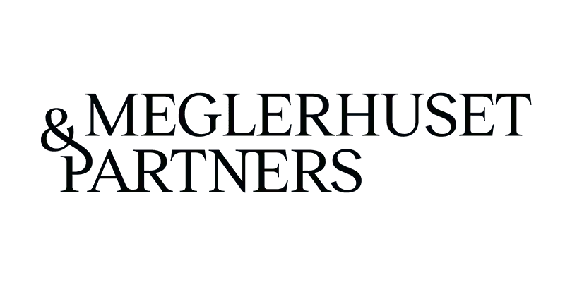 Logo til Meglerhuset &partners i svart tekst