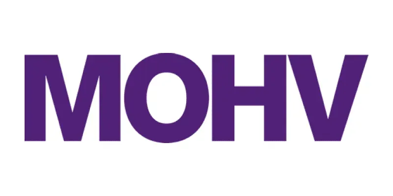Mäklarbyrån MOHV:s logotyp.