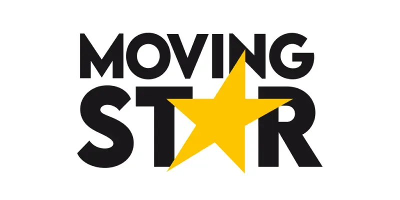 Flyttfirman MovingStars logotyp.