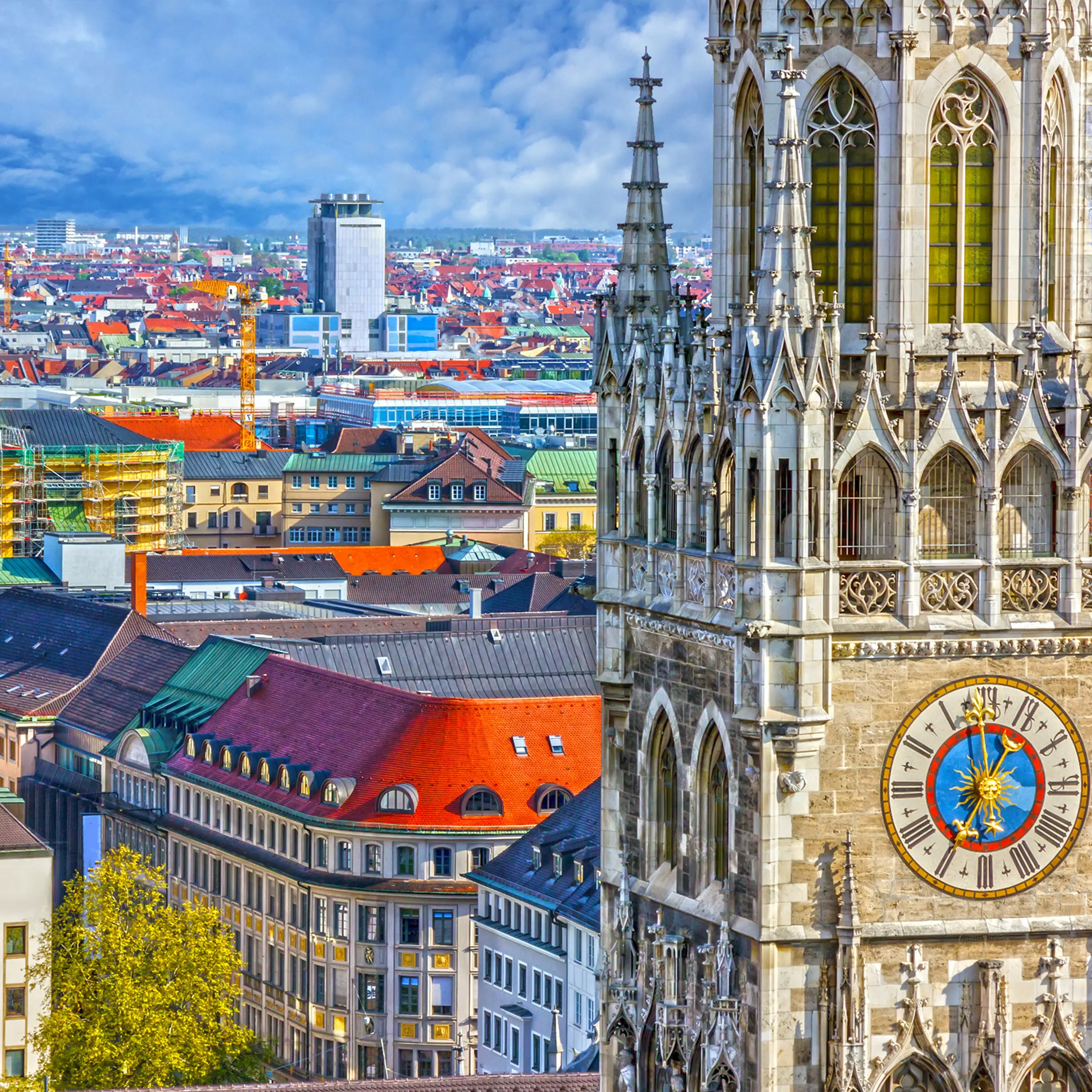Neues Rathaus und Dächer der Münchner Innenstadt