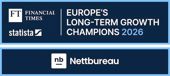 Financial Times and Statista Europe's Long-Term Growth Champions 2026 award for Nettbureau.