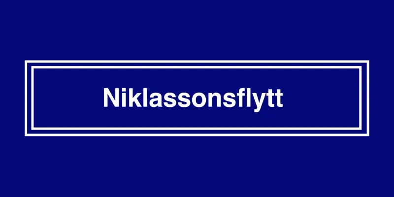 Flyttfirman Niklassons flytts logotyp.