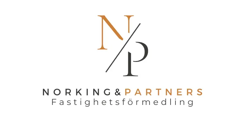 Mäklarbyrån Norking & Partners Fastighetsförmedlings logotyp.