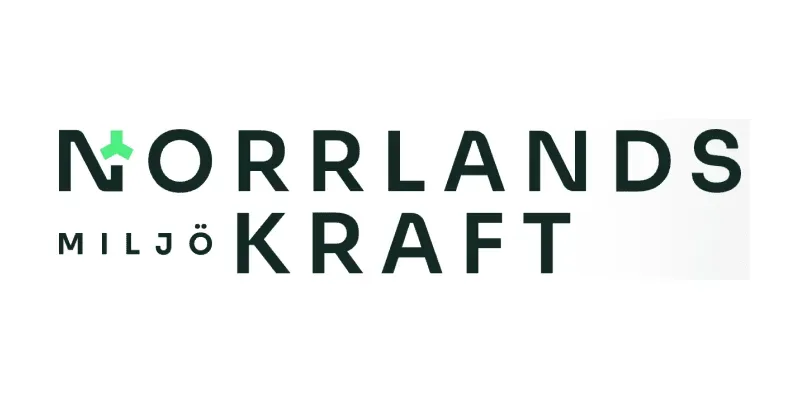 Energiföretaget Norrlands Miljökraft logotyp.