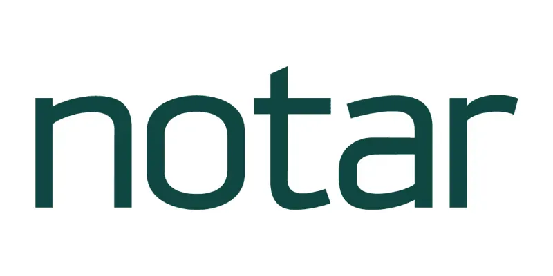 Mäklarbyrån Notars logotyp.