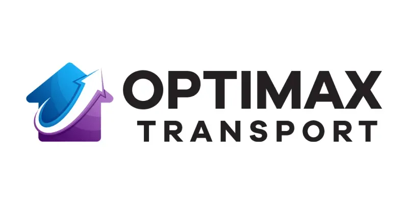 Flyttfirman Optimax Transports logotyp.
