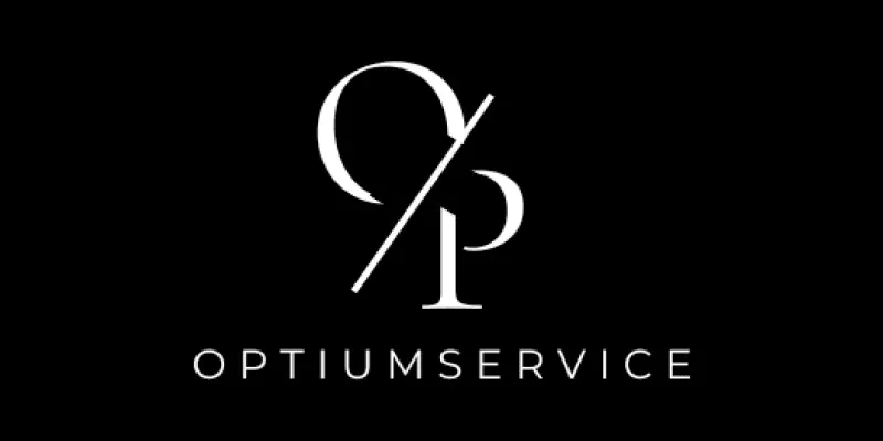 Logotyp från städfirman Optiumservice.