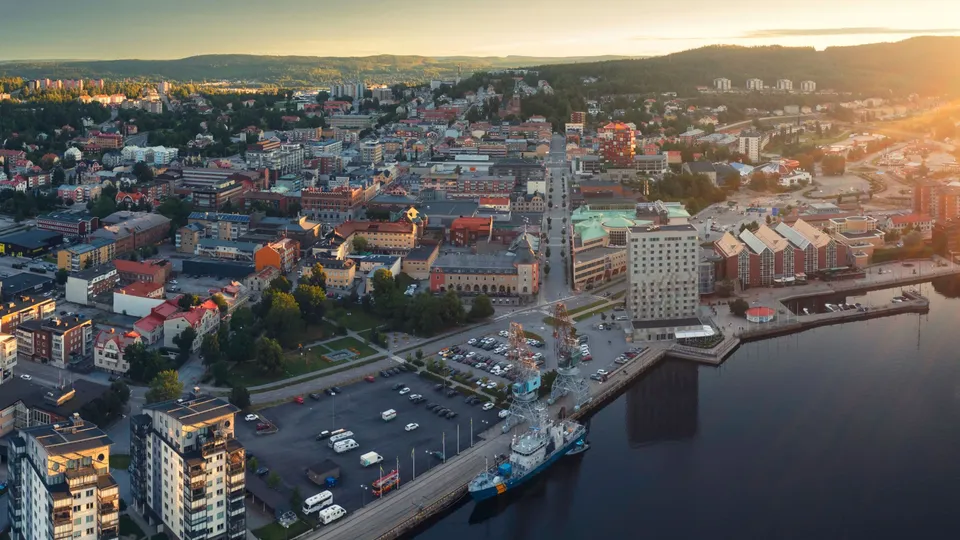 Vy över Örnsköldsvik.