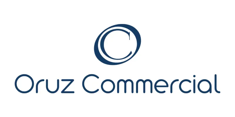 Logotyp från mäklarbyrån Oruz Commercial.