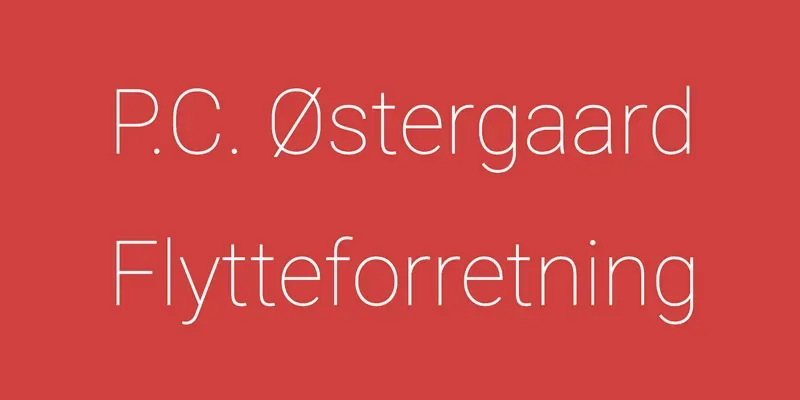 P. C. Østergaard Flytteforretning logo.