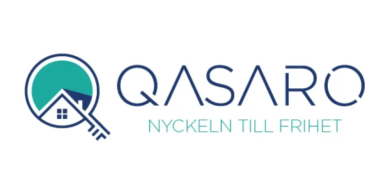 Städfirman Qasaros logotyp.