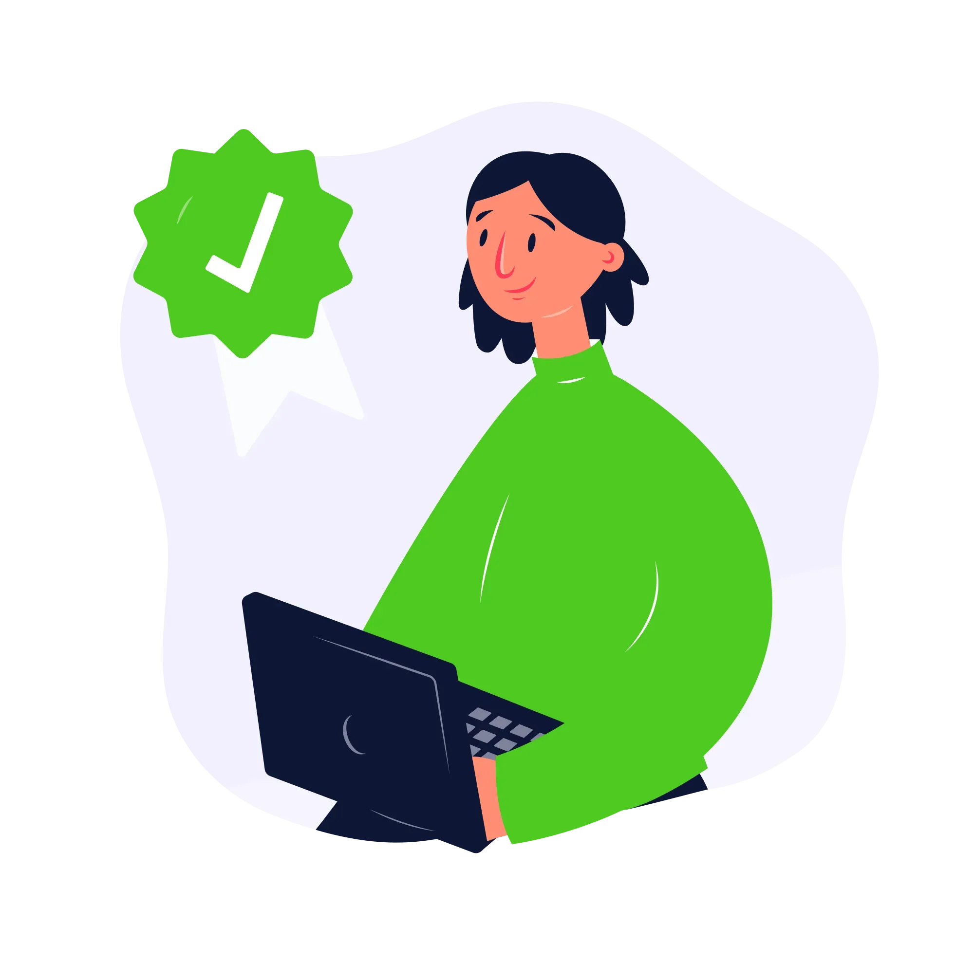 A person receives leads through a secure IT system.