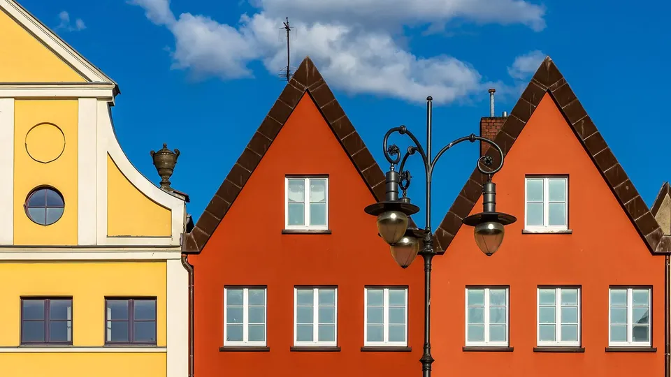 Bunte Giebelhäuser in Schwerin
