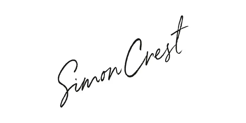 Mäklarbyrån Simon Crests logotyp.