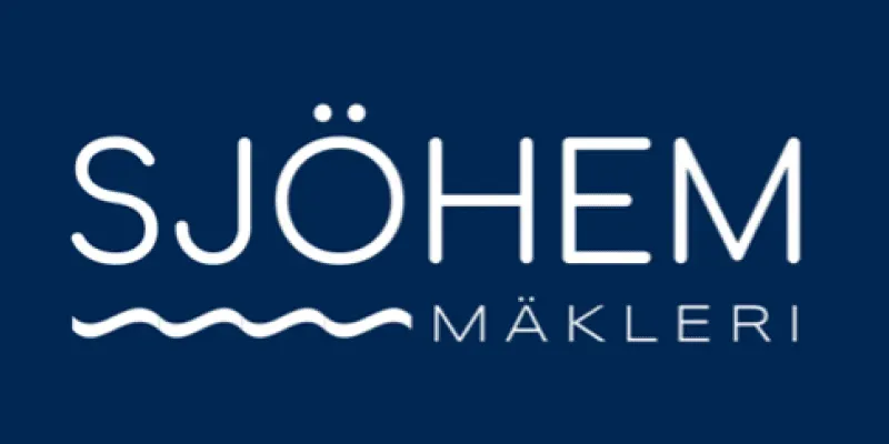 Mäklarfirman Sjöhem Mäkleri logotyp.