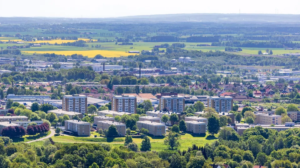 Vy över Skövde.