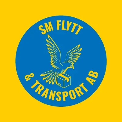 Logotyp för flyttfirman SM Flytt & Transport