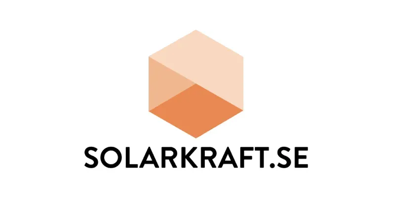 Energiföretaget Solarkraft logotyp.