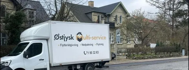 Billede af flyttebil fra Østjysk Multi-service.