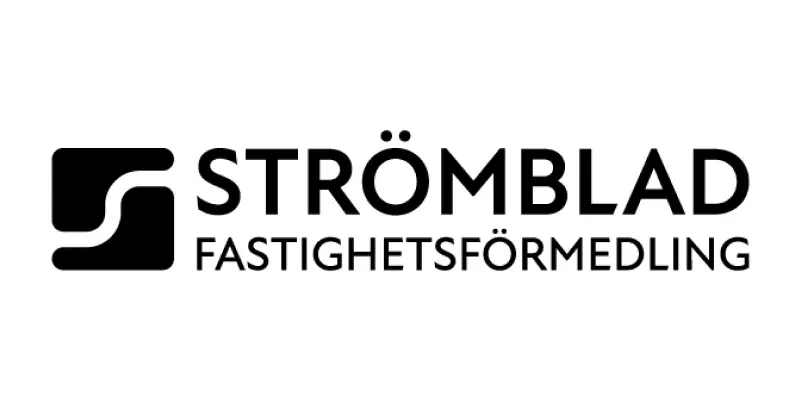 Logotyp från mäklarbyrån Strömblad Fastighetsförmedling.