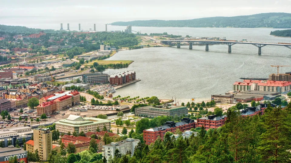 Vy över Sundsvall.
