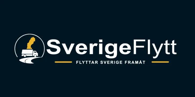 Flyttföretaget SverigeFlytt logotyp.