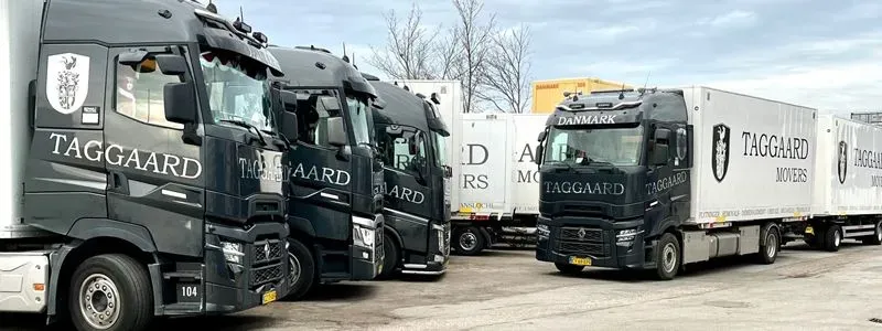 Flyttelastbiler fra Taggaard Movers.