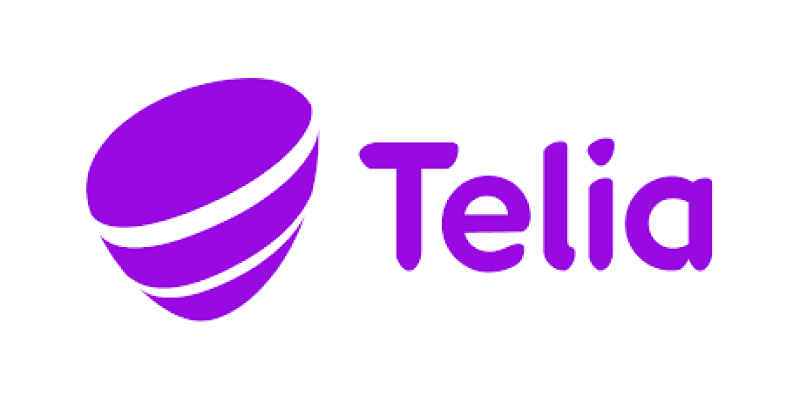 Telia logo.