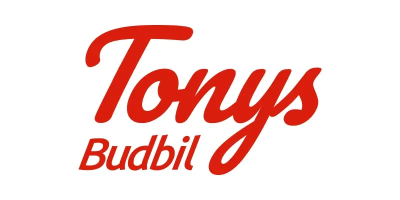 Flyttfirman Tonys Budbils logotyp.