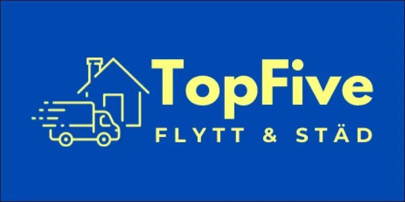Topfive flytt och städ logotyp.