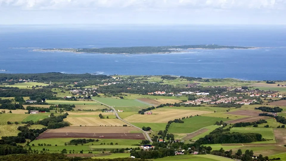 Flygfoto över Torekov.