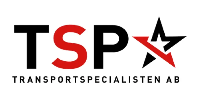 Flyttfirman Transportspecialisten TSP AB:s logotyp.
