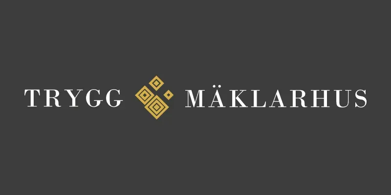 Logotyp från mäklarfirman Trygg Mäklarhus.