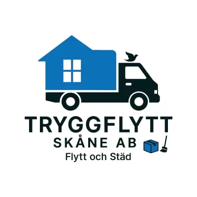 Flyttföretaget Tryggflytt Skåne AB logotyp.