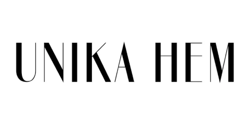 Mäklarföretaget Unika hems logotyp.