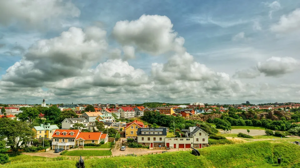 Vy över Varberg.