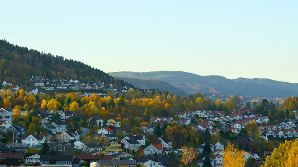Drammen by på vinterstid.