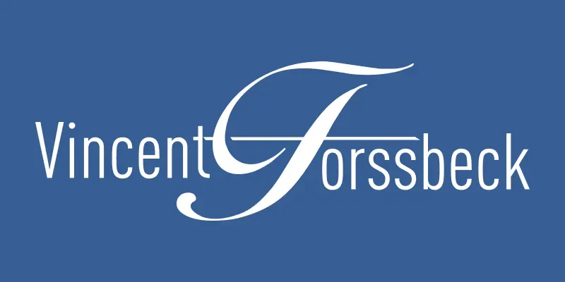 Mäklarfirman Vincent Forssbecks logotyp.